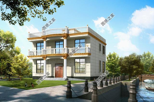 農(nóng)村別墅平屋頂設(shè)計(jì)圖，晾曬糧食，屋頂美夢(mèng)，開(kāi)個(gè)爬梯，樣樣不誤