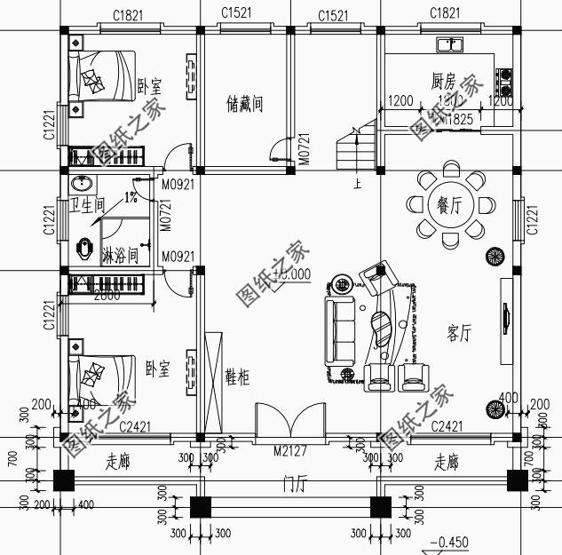 農(nóng)村別墅平屋頂設(shè)計(jì)圖，晾曬糧食，屋頂美夢(mèng)，開(kāi)個(gè)爬梯，樣樣不誤