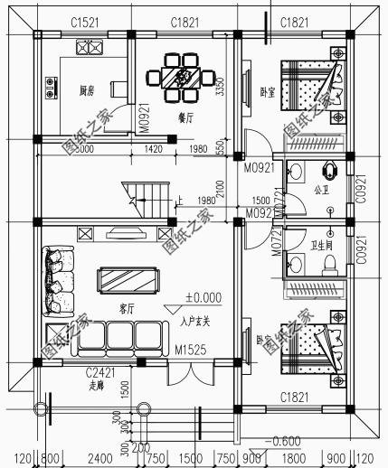 農(nóng)村二層羅馬柱別墅外形圖，讓你的別墅漂亮大氣，透露著氣質(zhì)