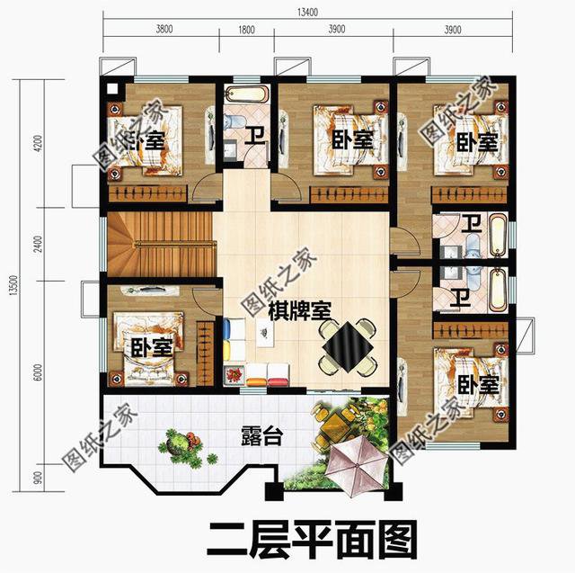 農(nóng)村二層羅馬柱別墅外形圖，讓你的別墅漂亮大氣，透露著氣質(zhì)