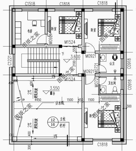 農(nóng)村二層羅馬柱別墅外形圖，讓你的別墅漂亮大氣，透露著氣質(zhì)