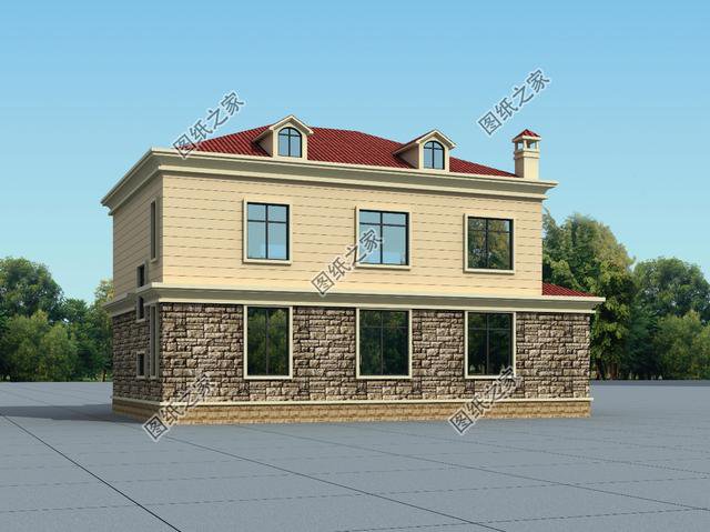 帶柴火房的農(nóng)村二層別墅，兩代人生活都舒適，過完年就能蓋