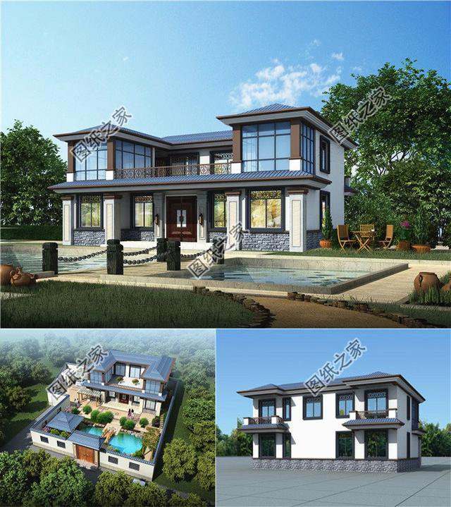 農(nóng)村帶小院子花園別墅效果圖，不用請(qǐng)?jiān)O(shè)計(jì)師，施工隊(duì)照著就能建