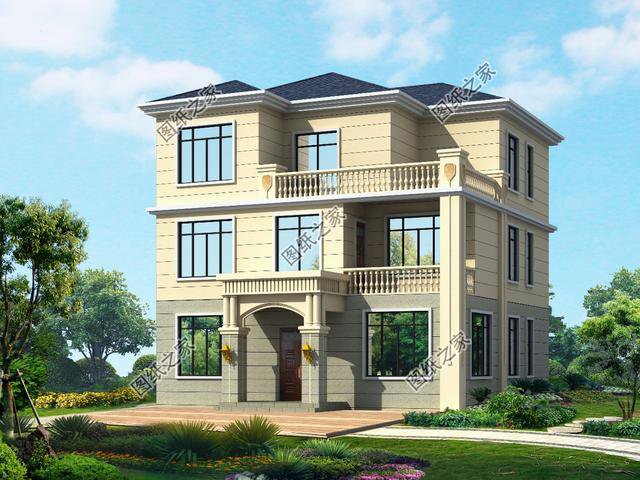 農(nóng)村自建房圖片三層，造型簡(jiǎn)單，布局緊湊，施工難度也不高