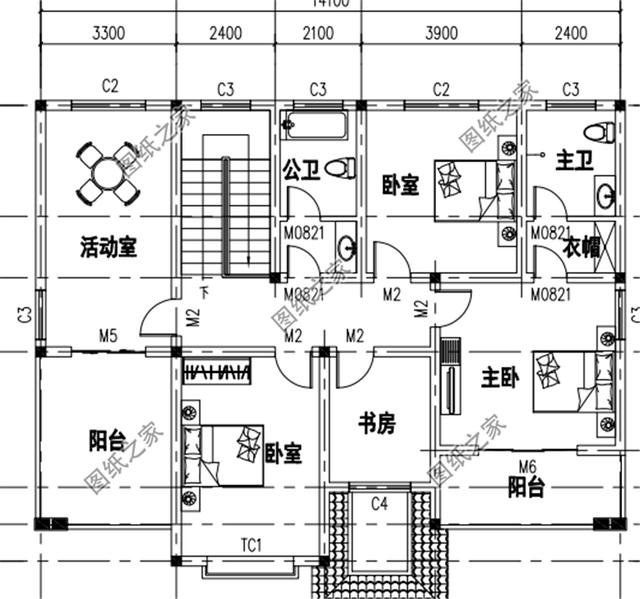 農(nóng)村4間2層別墅設(shè)計圖，簡單大氣又實(shí)用，老人小孩都喜歡