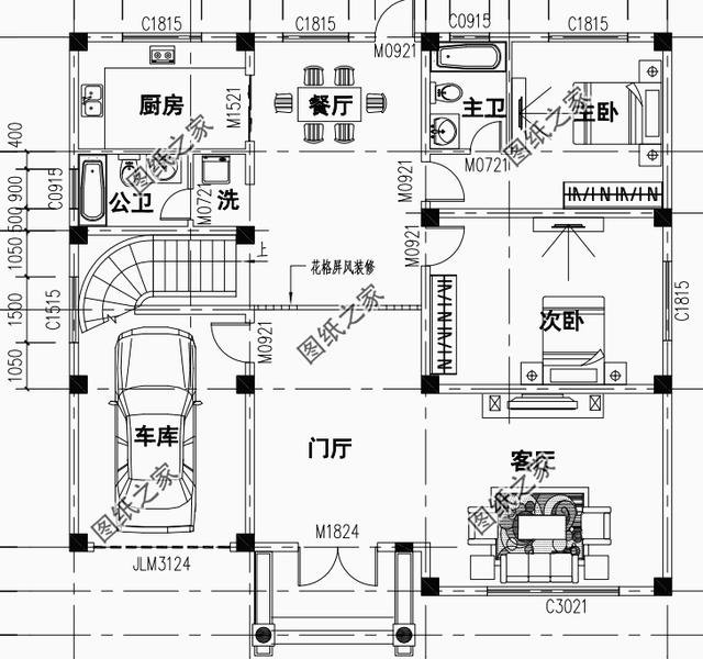 三層別墅住宅農(nóng)村，外觀和戶型上完美搭配，真的還不錯(cuò)