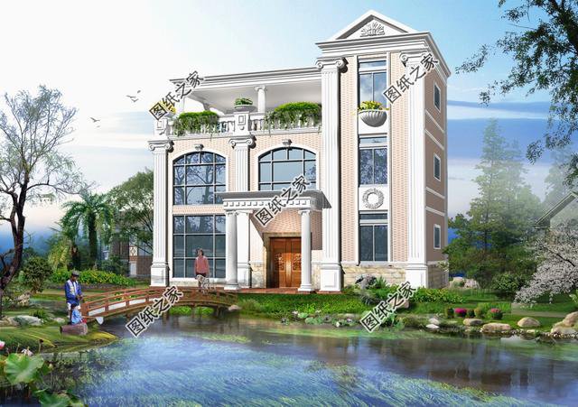 三層別墅住宅農(nóng)村，外觀和戶型上完美搭配，真的還不錯(cuò)