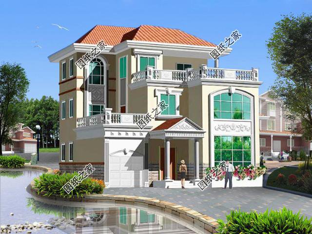 三層別墅住宅農(nóng)村，外觀和戶型上完美搭配，真的還不錯(cuò)