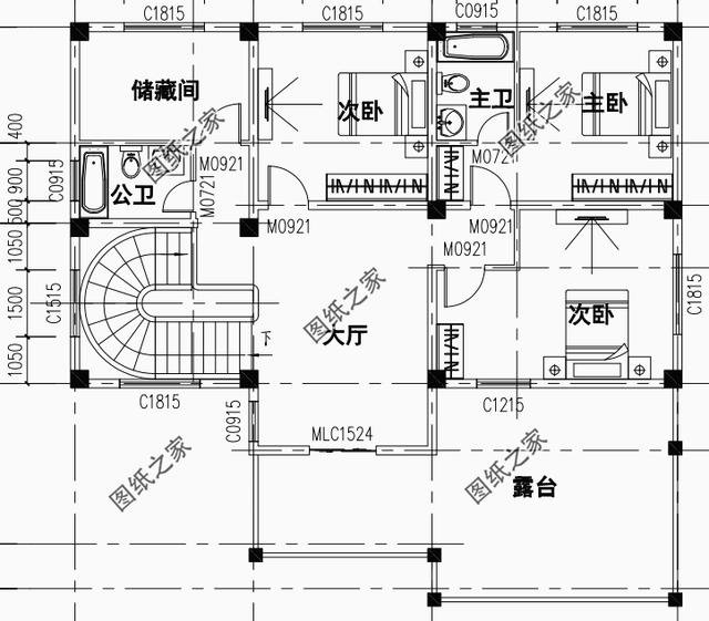 三層別墅住宅農(nóng)村，外觀和戶型上完美搭配，真的還不錯(cuò)