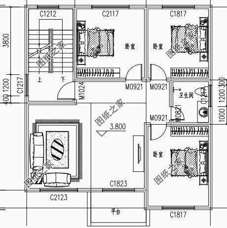 三層別墅住宅農(nóng)村，外觀和戶型上完美搭配，真的還不錯(cuò)
