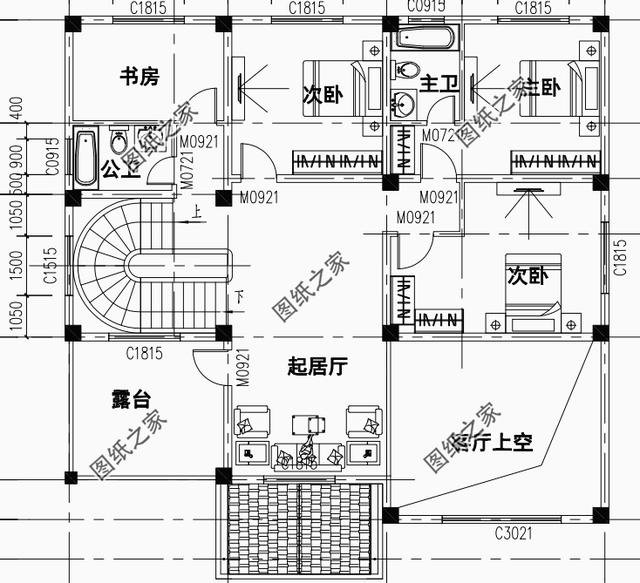三層別墅住宅農(nóng)村，外觀和戶型上完美搭配，真的還不錯(cuò)