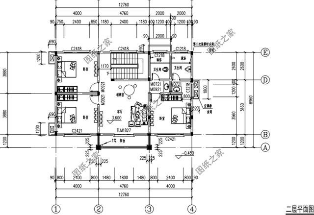 占地100平米農(nóng)村二層樓設計圖，簡單大氣的戶型，布局沒得挑