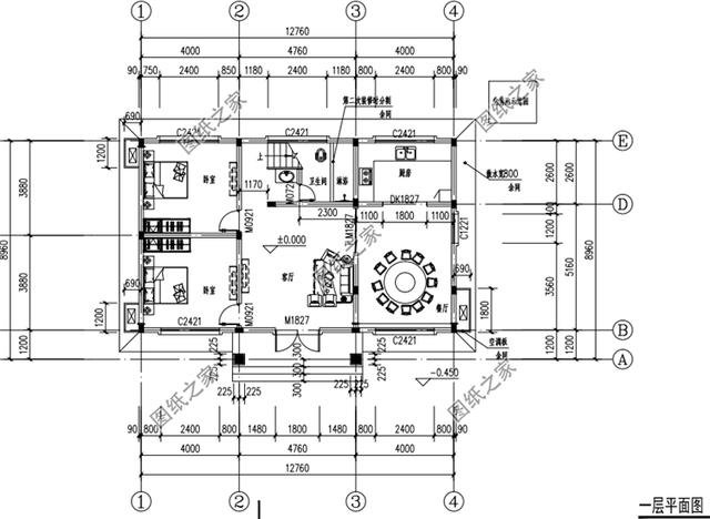 占地100平米農(nóng)村二層樓設計圖，簡單大氣的戶型，布局沒得挑