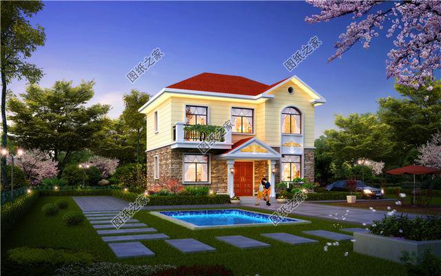 三間二層15萬左右設(shè)計圖，造價經(jīng)濟(jì)劃算，適合建給父母居住