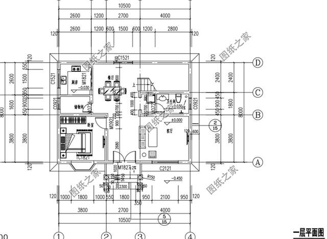 三間二層15萬左右設(shè)計圖，造價經(jīng)濟(jì)劃算，適合建給父母居住