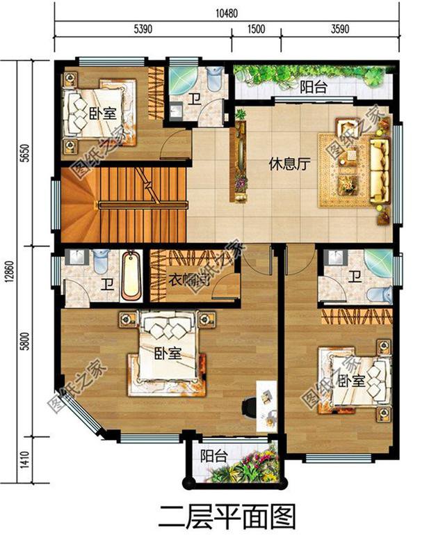 有陽臺四層樓房設(shè)計(jì)圖，建一棟在村里倍有面，你值得擁有