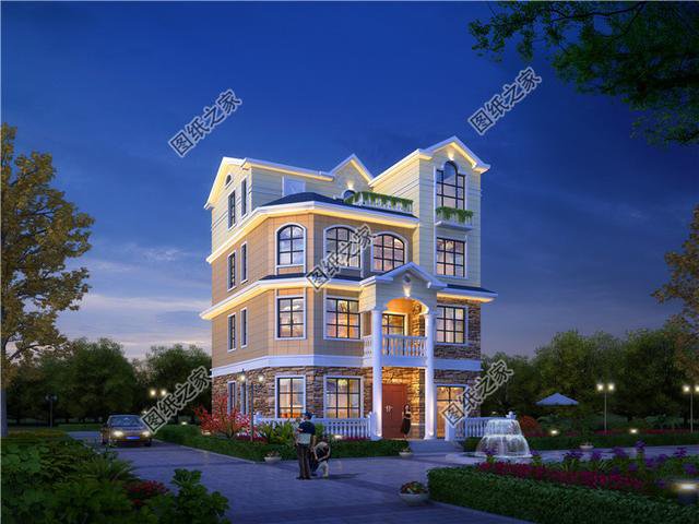 有陽臺四層樓房設(shè)計(jì)圖，建一棟在村里倍有面，你值得擁有