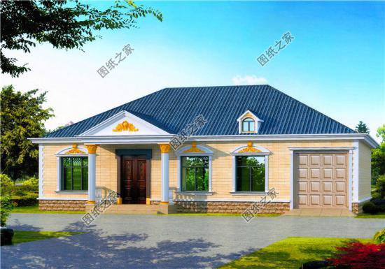 一層自建房帶車(chē)庫(kù)設(shè)計(jì)圖，自己住給父母都可以，實(shí)惠又好看