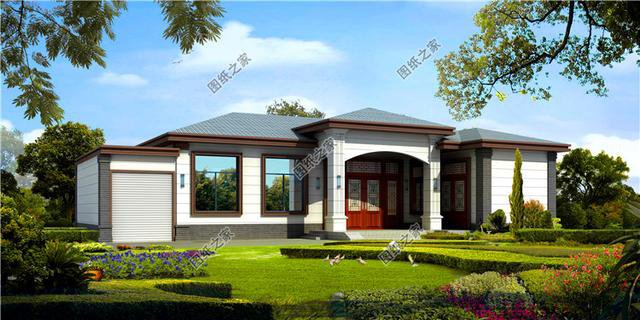 一層自建房帶車(chē)庫(kù)設(shè)計(jì)圖，自己住給父母都可以，實(shí)惠又好看