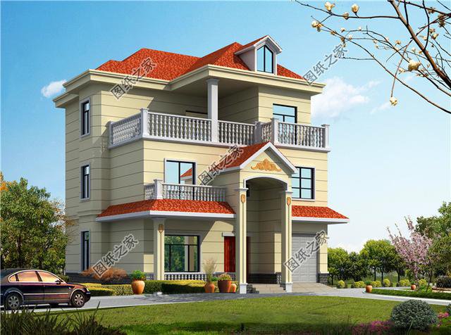 三層現(xiàn)代帶陽臺別墅圖，經(jīng)濟實用人人夸，最后一款還帶車庫