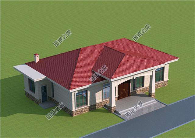 最美一層別墅設(shè)計(jì)圖，我覺(jué)得第一套最美，簡(jiǎn)直就是農(nóng)村養(yǎng)老房的首選