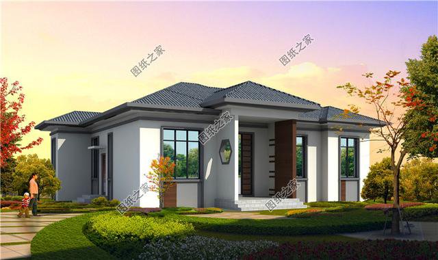 農(nóng)村三室一廳設(shè)計圖，外觀大氣，布局實用又合理，真不錯！