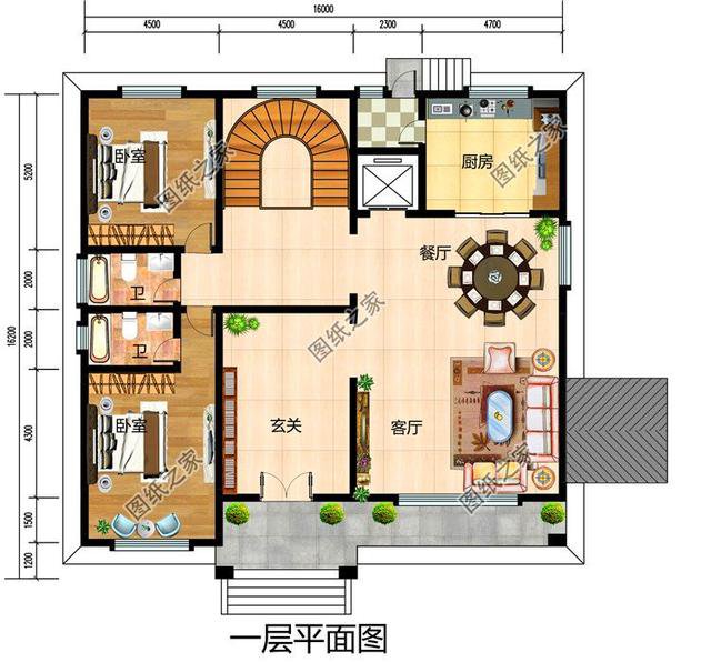 16米三開間三層別墅設(shè)計圖，多窗多陽臺設(shè)計，難得的好戶型