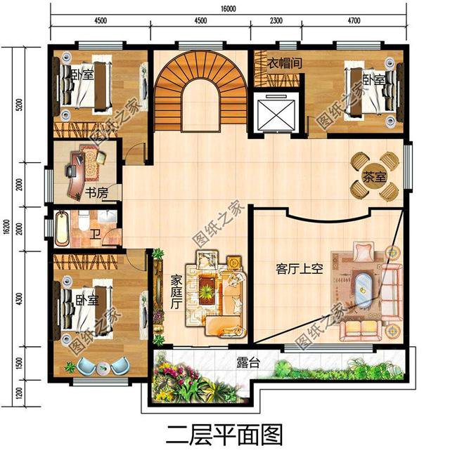 16米三開間三層別墅設(shè)計圖，多窗多陽臺設(shè)計，難得的好戶型