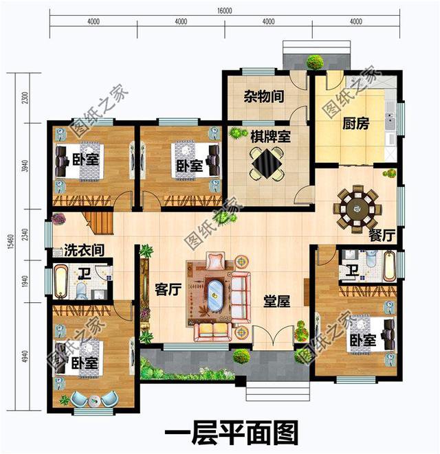 農(nóng)村四室一廳戶型圖，適合農(nóng)村人的好戶型，喜歡就趕快收藏圖紙