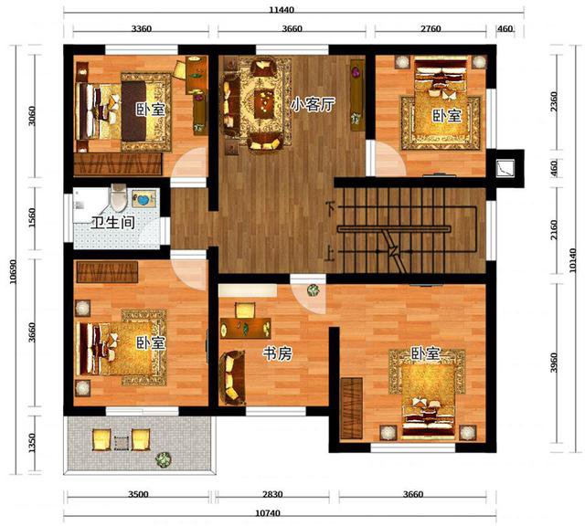 二層100平方自建房設計圖，實用又精致，在老家有一個這樣的房子多好