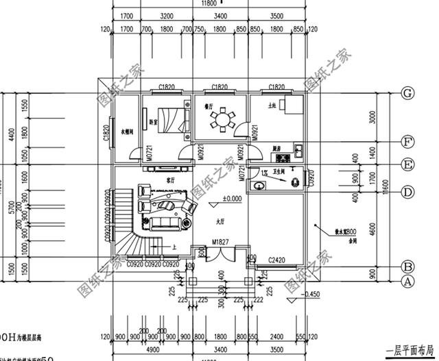 12x12米農(nóng)村建房平面圖，戶型方正，住在里面那是非常的享受