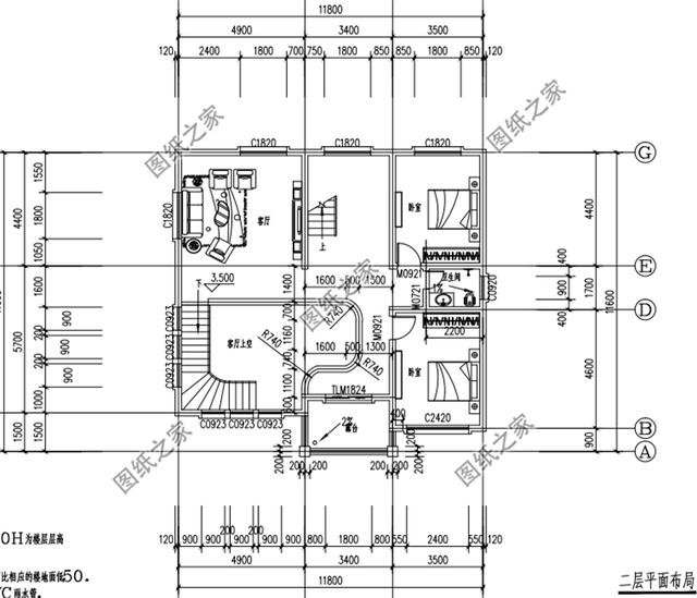 12x12米農(nóng)村建房平面圖，戶型方正，住在里面那是非常的享受