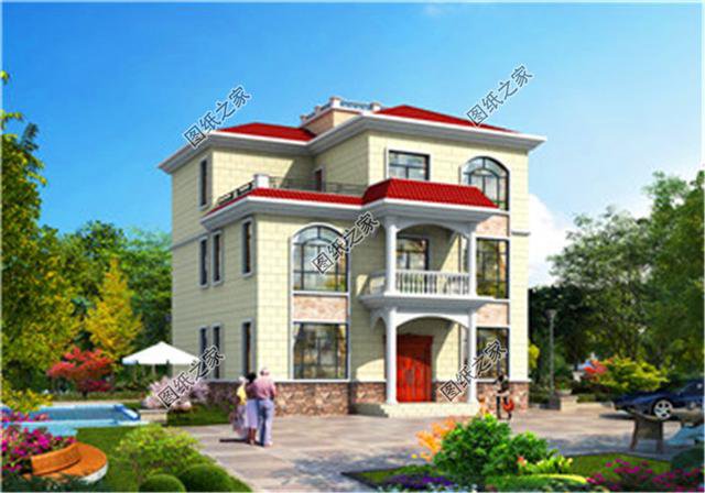 三層磚混結(jié)構(gòu)別墅設(shè)計圖，超高性價比，這樣的別墅在農(nóng)村已經(jīng)遙遙領(lǐng)先啦