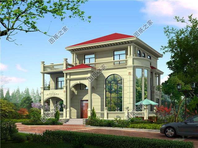 三層磚混結(jié)構(gòu)別墅設(shè)計圖，超高性價比，這樣的別墅在農(nóng)村已經(jīng)遙遙領(lǐng)先啦