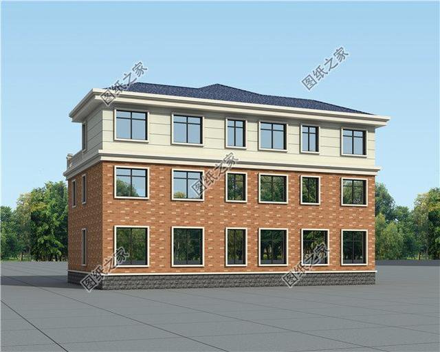 漂亮的農(nóng)村自建雙拼別墅效果圖，外觀大氣，兄弟更和睦