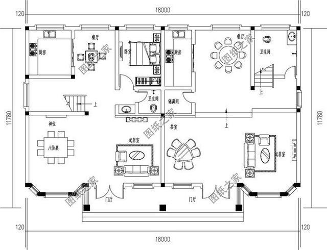 漂亮的農(nóng)村自建雙拼別墅效果圖，外觀大氣，兄弟更和睦