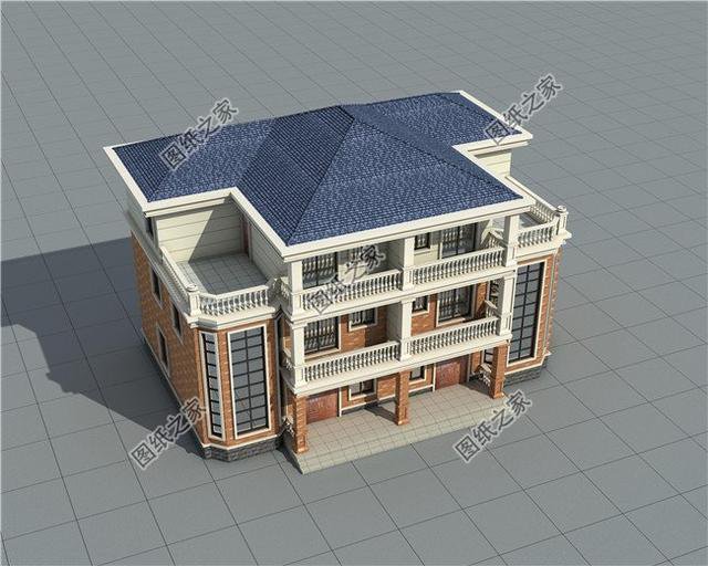 漂亮的農(nóng)村自建雙拼別墅效果圖，外觀大氣，兄弟更和睦