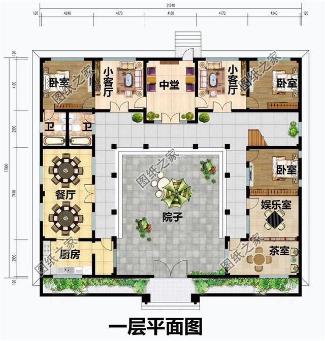 農(nóng)村自建中式庭院別墅，戶型驚艷，居住生活方便