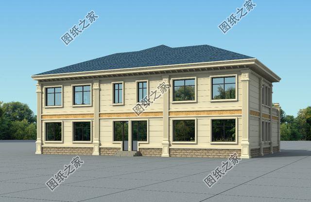 農(nóng)村兩戶連體二層別墅，省錢又省力，兩家人齊聚一堂