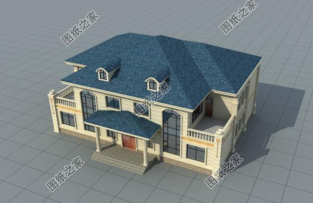 農(nóng)村兩戶連體二層別墅，省錢又省力，兩家人齊聚一堂