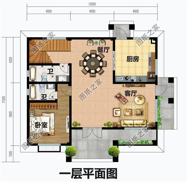 三層三間農(nóng)村房子圖紙，實用上檔次，建好后村里人都羨慕