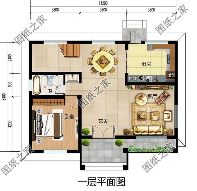 12米乘9米寬二層小別墅，獨具一格，真是太接地氣了