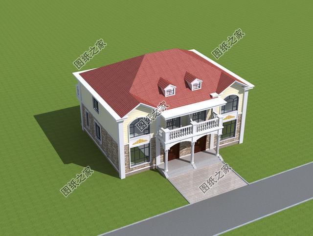 現(xiàn)代簡(jiǎn)約二層雙拼別墅，時(shí)尚美觀，兄弟攜手奔小康