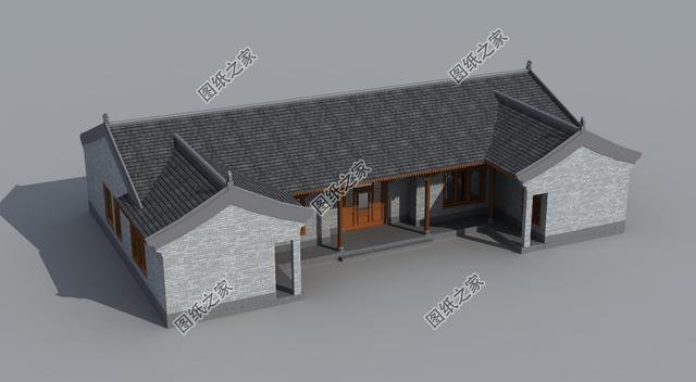 一層三合院平房設(shè)計圖及戶型圖，一磚一瓦皆是精品