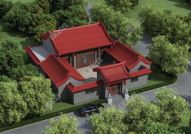 一層三合院平房設(shè)計圖及戶型圖，一磚一瓦皆是精品