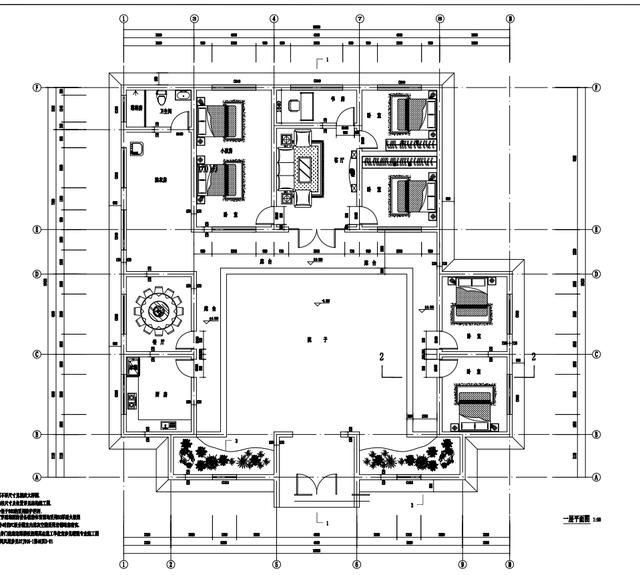 一層三合院平房設(shè)計圖及戶型圖，一磚一瓦皆是精品