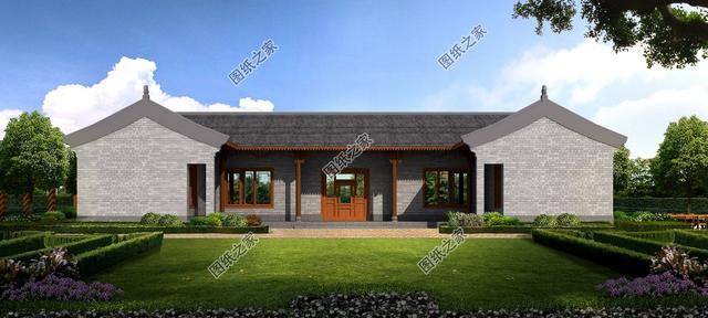 一層三合院平房設(shè)計圖及戶型圖，一磚一瓦皆是精品