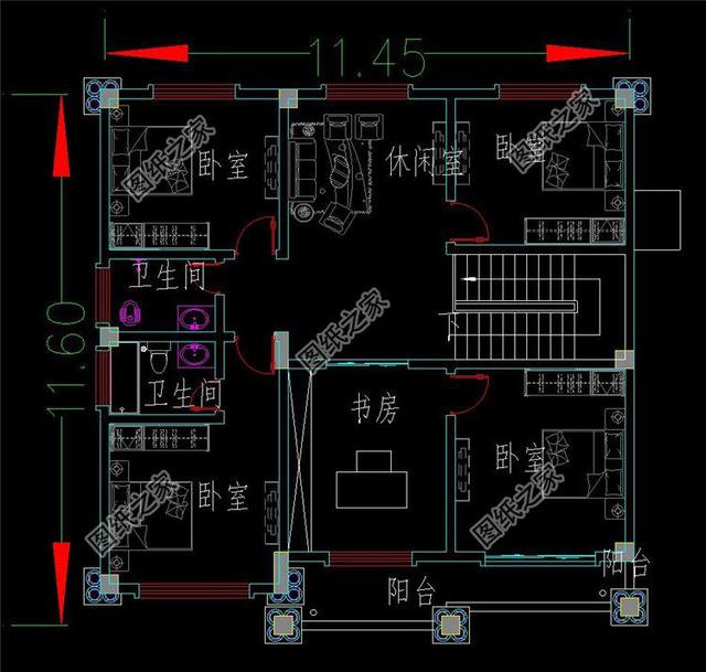 農(nóng)村二層樓帶陽臺設(shè)計，戶型精巧實用，不浪費空間