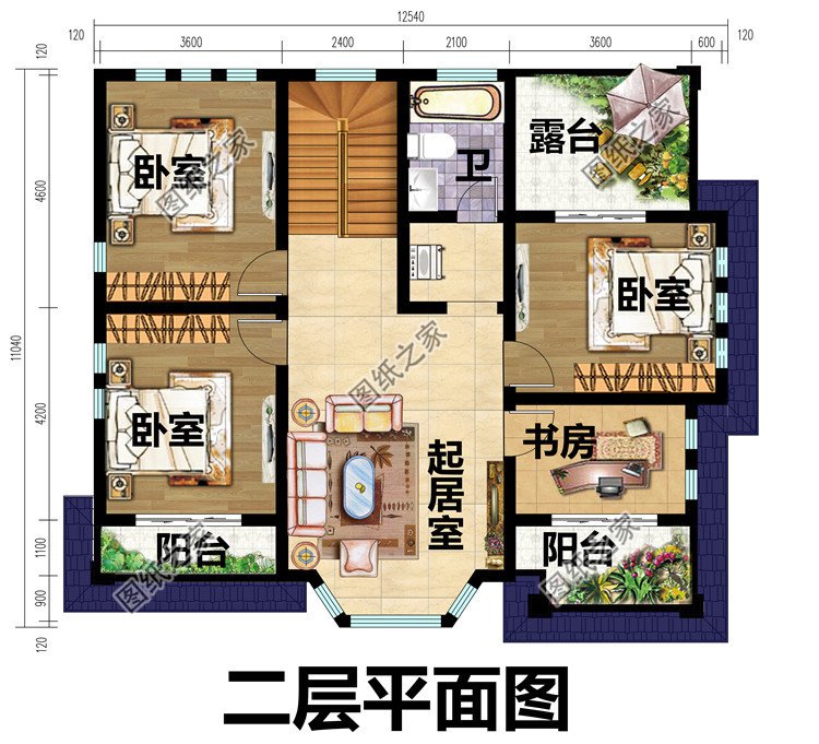 現(xiàn)代二層別墅房屋設(shè)計(jì)圖