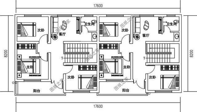 中式雙拼別墅設計，兄弟合建，日子越過越紅火